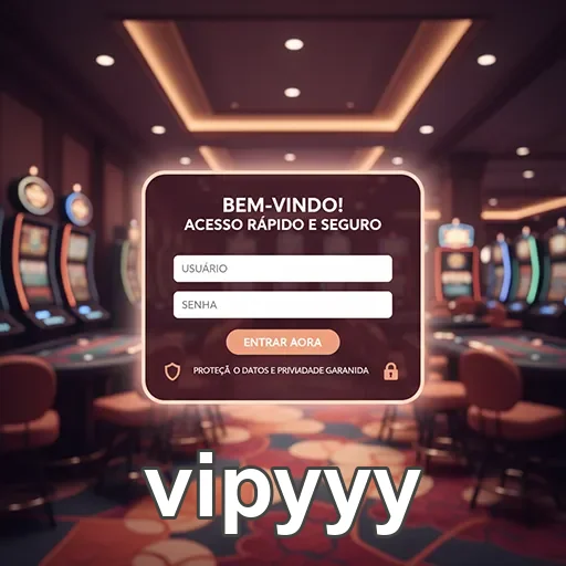 Tela de login da plataforma vipyyy com jogos ao vivo.