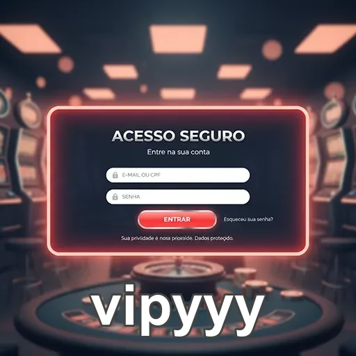 Tela de login do aplicativo vipyyy com acesso seguro.
