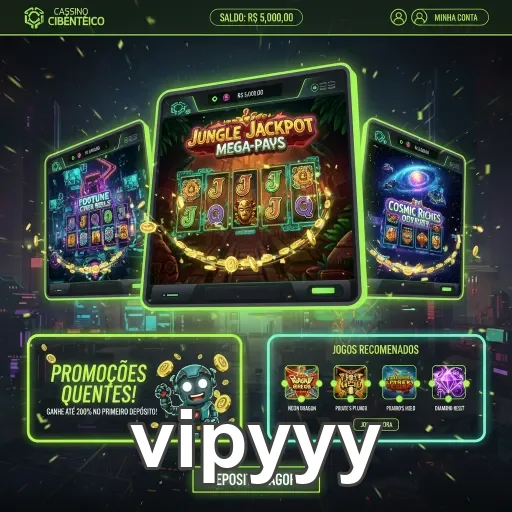 Interface do aplicativo vipyyy com jogos populares em destaque.