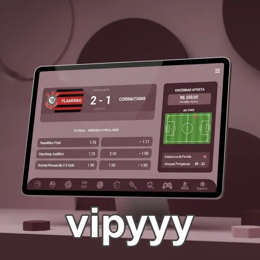 Tela do app vipyyy mostrando informações de jogos em celular.