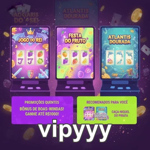 Apostas em slots com 'Jogo do Rei', 'Festa do Fruto' e 'Atlantis Dourada' na vipyyy.