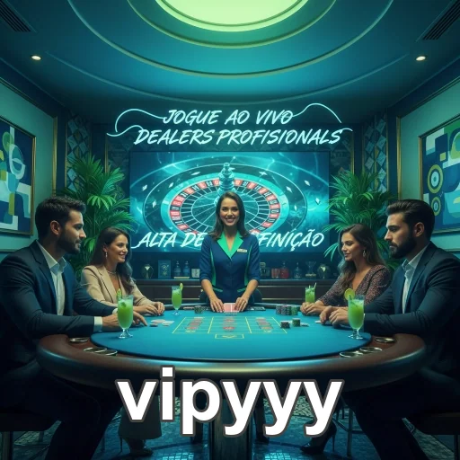 Jogadores em mesa de cassino ao vivo na vipyyy.