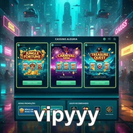 Tela de jogos do cassino online vipyyy com slots populares.
