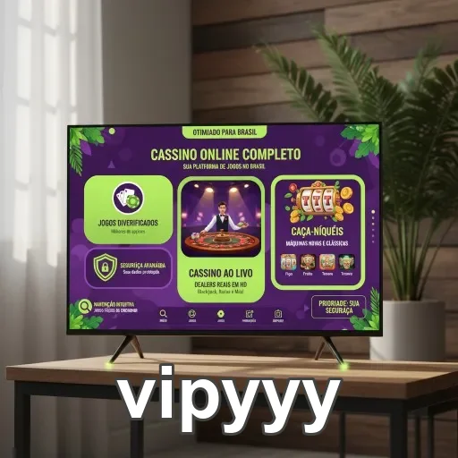 Interface do site vipyyy com opções de jogos de cassino.