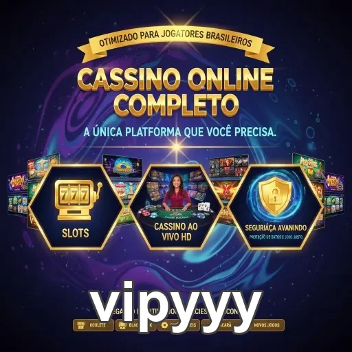 Interface do site vipyyy com opções de jogos e segurança.