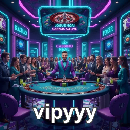 Jogadores interagem em cassino ao vivo, vipyyy.