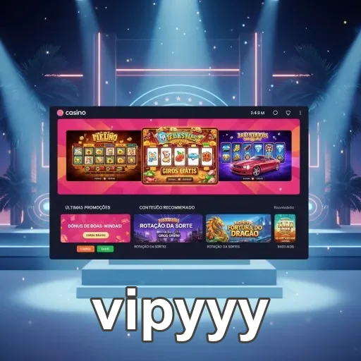 Tela inicial do cassino vipyyy com jogos e promoções.