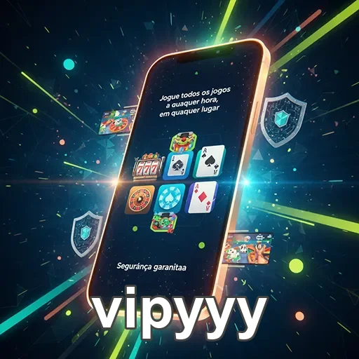 Celular exibindo jogos de slots e apostas na vipyyy.