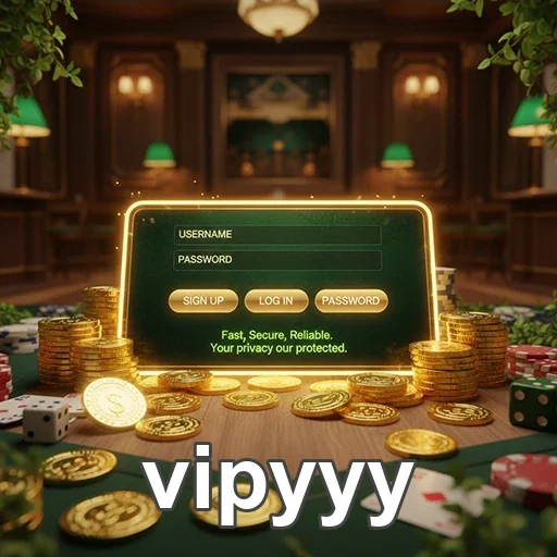 Tela de login do vipyyy com campos para usuário e senha.
