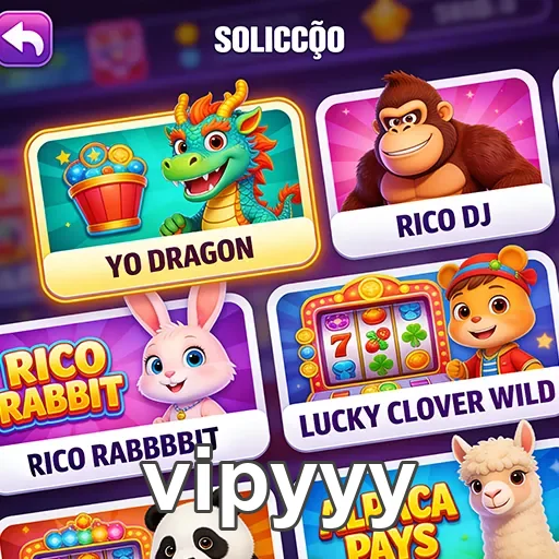Layout de promoção VIP com jogos como Yo Dragon na vipyyy.