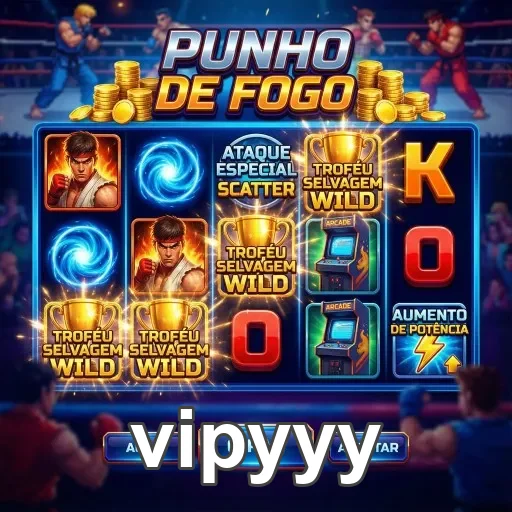 Tela do slot 'Punho de Fogo' no aplicativo vipyyy.