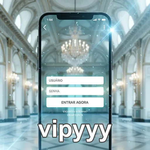 Tela de login da plataforma vipyyy com ambiente luxuoso.